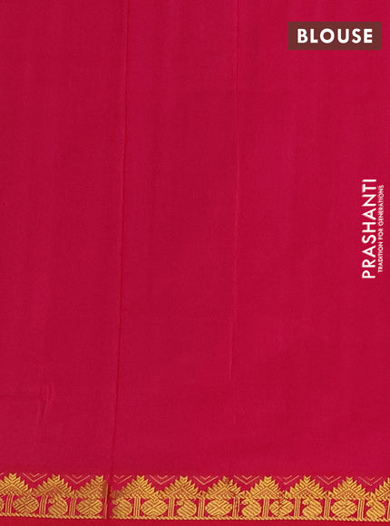 Green & Pink Semi Silk Cotton Saree
