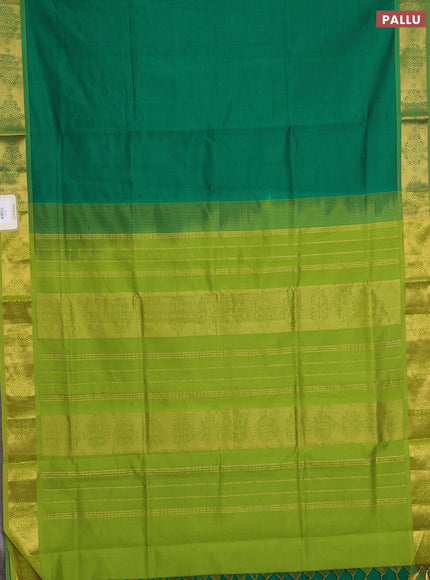 Green Semi Silk Cotton Saree
