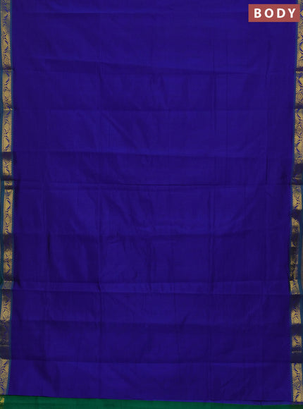 Blue & Green Semi Silk Cotton Saree