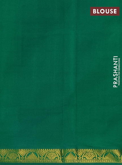 Blue & Green Semi Silk Cotton Saree