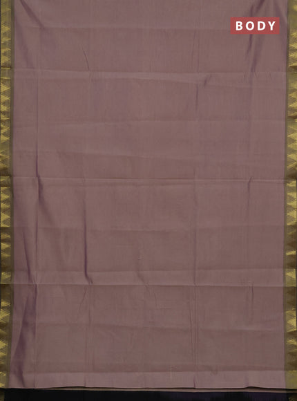 Beige & Black Semi Silk Cotton Saree