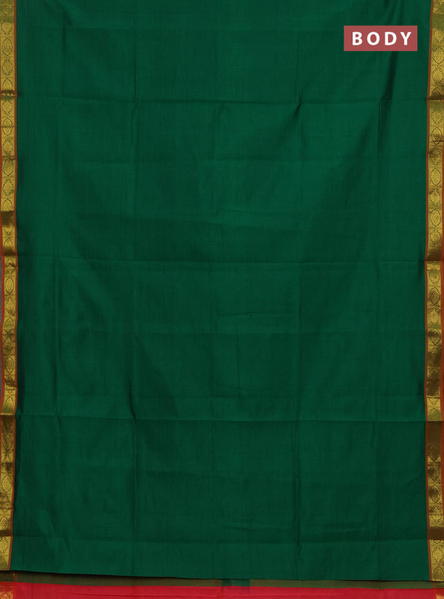 Green & Pink Semi Silk Cotton Saree