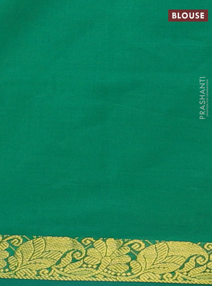 Yellow & Green Semi Silk Cotton Saree