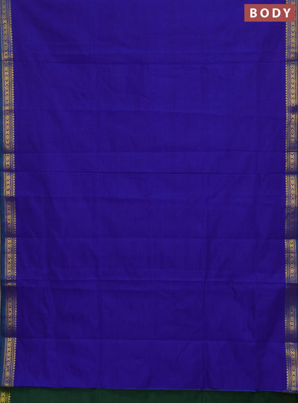 Blue & Green Semi Silk Cotton Saree