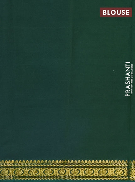 Blue & Green Semi Silk Cotton Saree