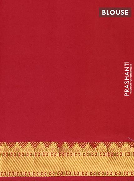 Magenta Pink & Maroon Semi Silk Cotton Saree