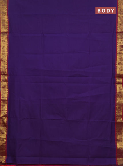 Violet & Pink Semi Silk Cotton Saree