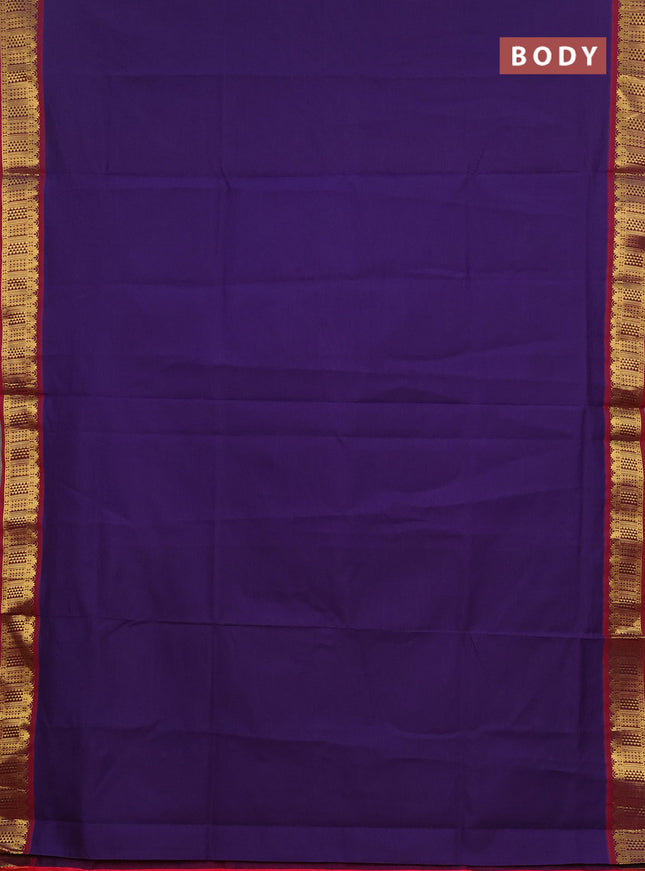 Violet & Pink Semi Silk Cotton Saree