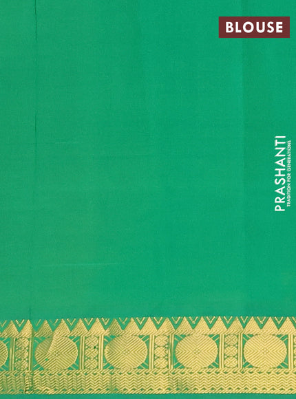 Mustard & Green Semi Silk Cotton Saree