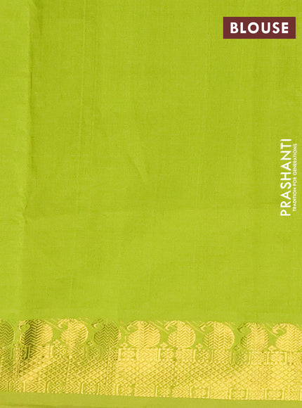 Maroon & Green Semi Silk Cotton Saree