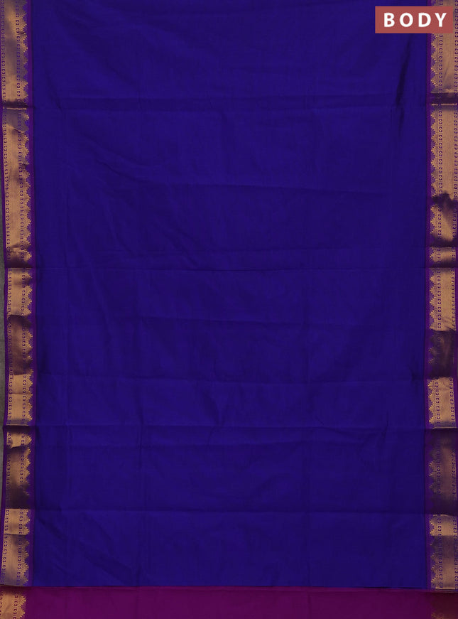 Violet & Purple Semi Silk Cotton Saree