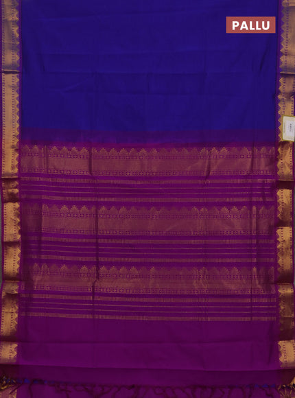 Violet & Purple Semi Silk Cotton Saree