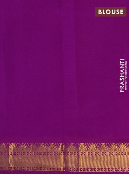 Violet & Purple Semi Silk Cotton Saree