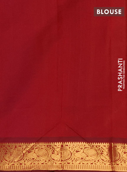 Purple & Maroon Semi Silk Cotton Saree - Buttas