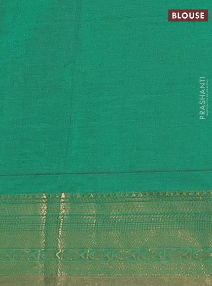 Purple & Green Semi Silk Cotton Saree