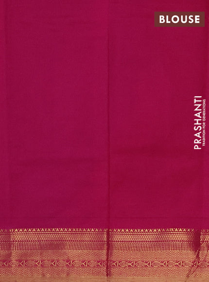 Blue & Pink Semi Silk Cotton Saree
