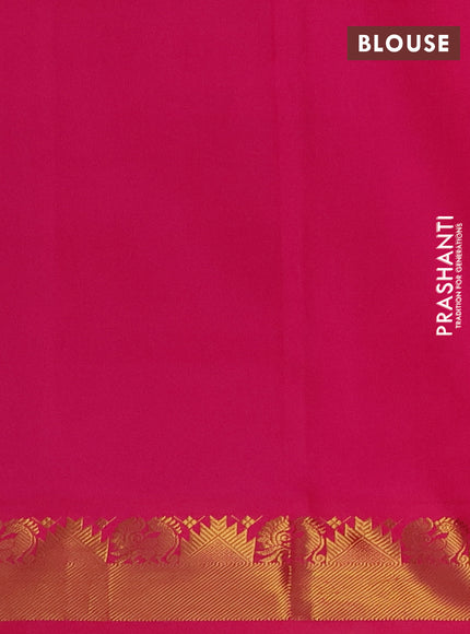 Grey & Pink Semi Silk Cotton Saree