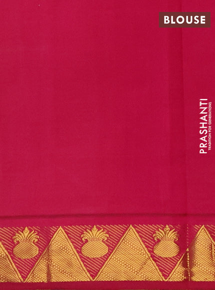 Peach & Pink Semi Silk Cotton Saree