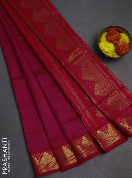 Pink Semi Silk Cotton Saree