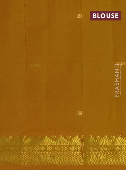 Pink & Mustard Yellow Semi Silk Cotton Saree - Buttas