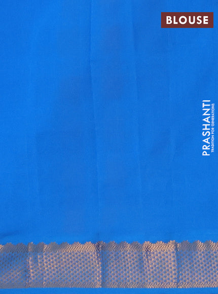 Cs Blue & Mustard Yellow Semi Silk Cotton Saree - Paalum Pazhamum Checks