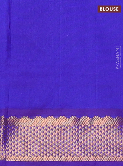 Red & Blue Semi Silk Cotton Saree - Paalum Pazhamum Checks