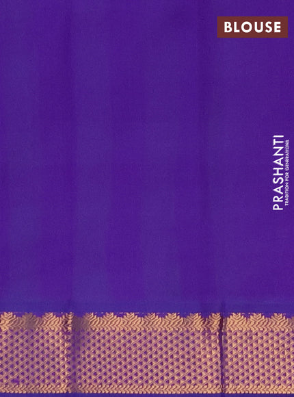 Green & Purple Semi Silk Cotton Saree - Paalum Pazhamum Checks