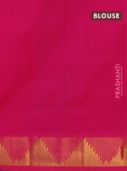 Cs Blue & Pink Semi Silk Cotton Saree - Paalum Pazhamum Checks