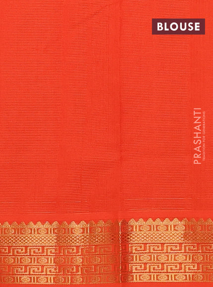 Pink & Orange Semi Silk Cotton Saree - Vairaosi