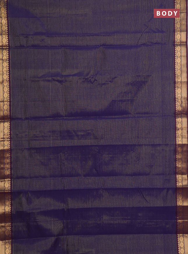 Violet & Magenta pink Semi Silk Cotton Saree - Vairaosi