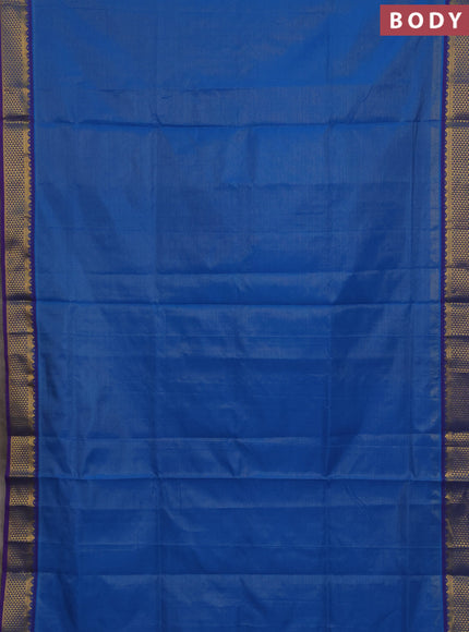 Blue & Purple Semi Silk Cotton Saree - Vairaosi