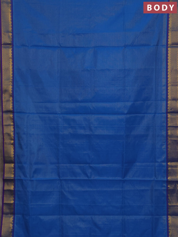 Blue & Purple Semi Silk Cotton Saree - Vairaosi