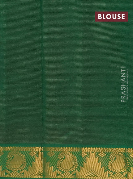 Pink & Green Semi Silk Cotton Saree - Vairaosi