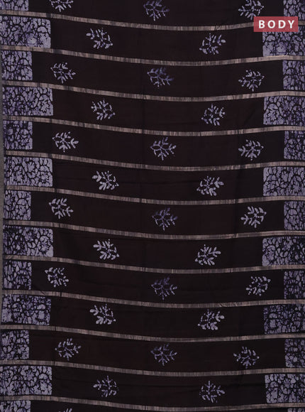 Jamun  Semi Chanderi Saree - Batik Prints