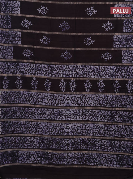 Jamun  Semi Chanderi Saree - Batik Prints