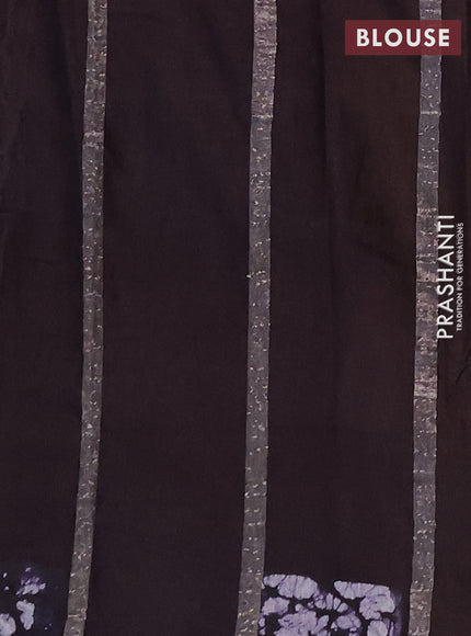 Jamun  Semi Chanderi Saree - Batik Prints