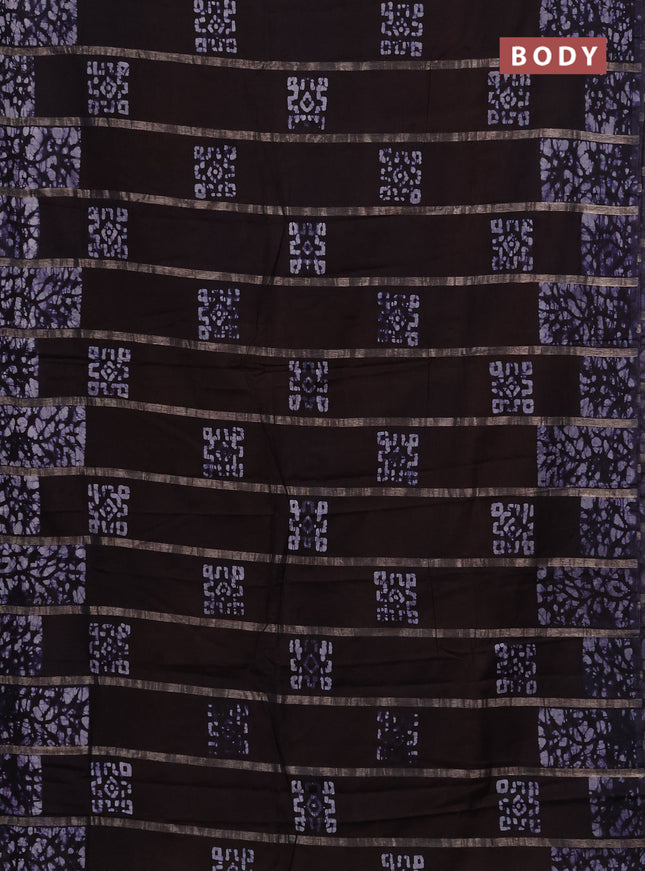 Jamun Semi Chanderi Saree - Batik Prints