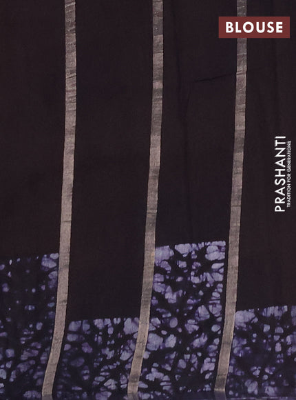 Jamun Semi Chanderi Saree - Batik Prints