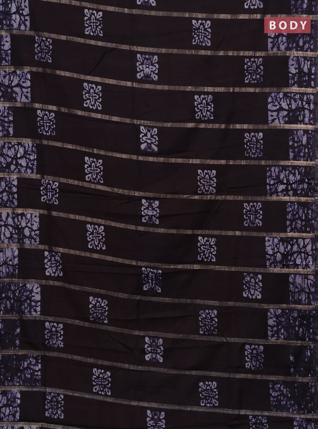 Jamun Semi Chanderi Saree - Batik Prints