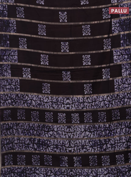 Jamun Semi Chanderi Saree - Batik Prints