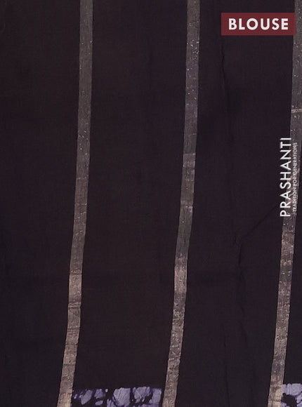 Jamun Semi Chanderi Saree - Batik Prints