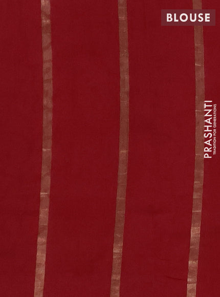 Maroon Semi Chanderi Saree - Batik Prints