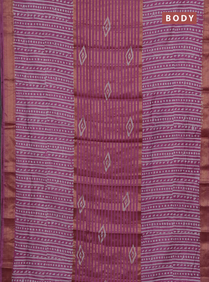 Pastel Pink Semi Chanderi Saree - Batik Prints