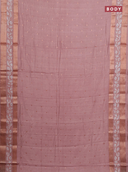 Pastel Peach Semi Chanderi Saree - Batik Prints