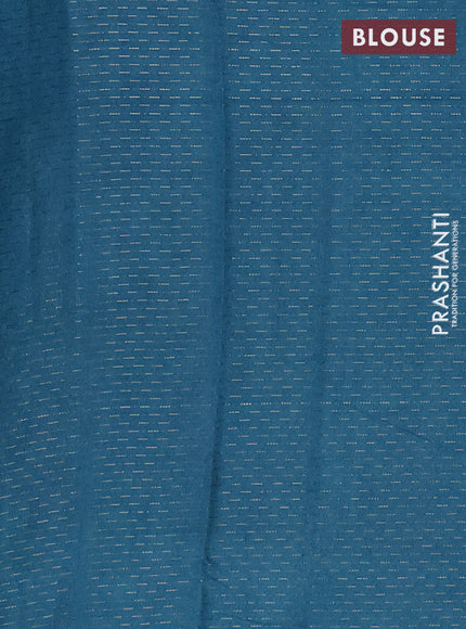 Peacock Green Semi Chanderi Saree - Batik Prints