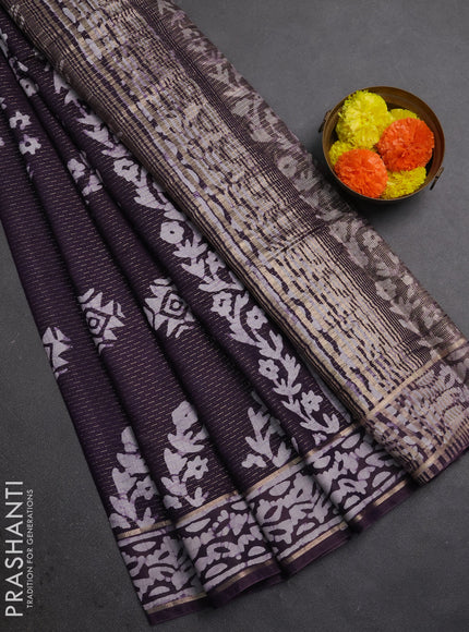 Pink Semi Chanderi Saree - Batik Prints