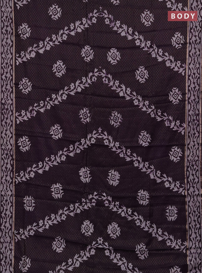 Pink Semi Chanderi Saree - Batik Prints
