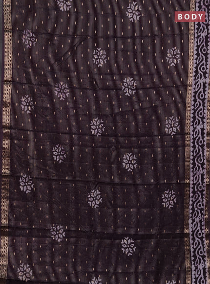 Jamun Semi Chanderi Saree - Batik Prints