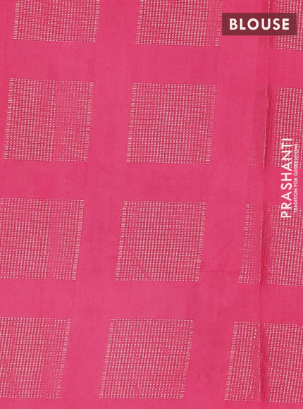 Pink Semi Chanderi Saree - Batik Prints