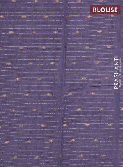 Grey Semi Chanderi Saree - Batik Prints